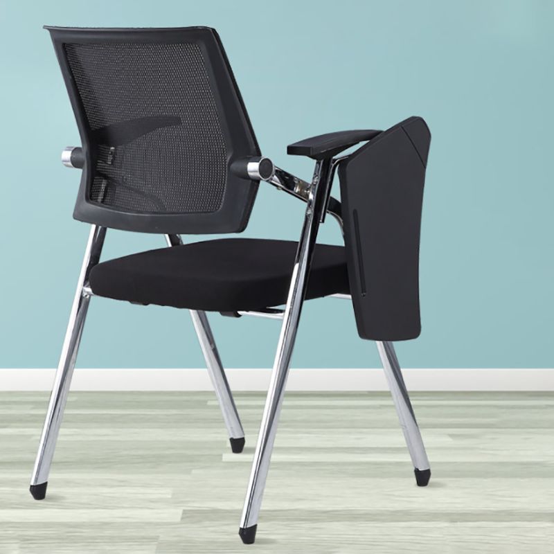 Mesh Mid Back Conference Chair Contemporary Fixed Arms Office Chair