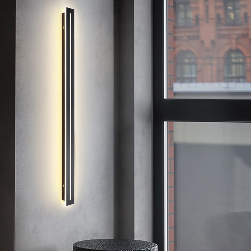 Modern Wall Light Fixture Linear Wall Light Sconce Metal 1 Light Wall Sconce Lights