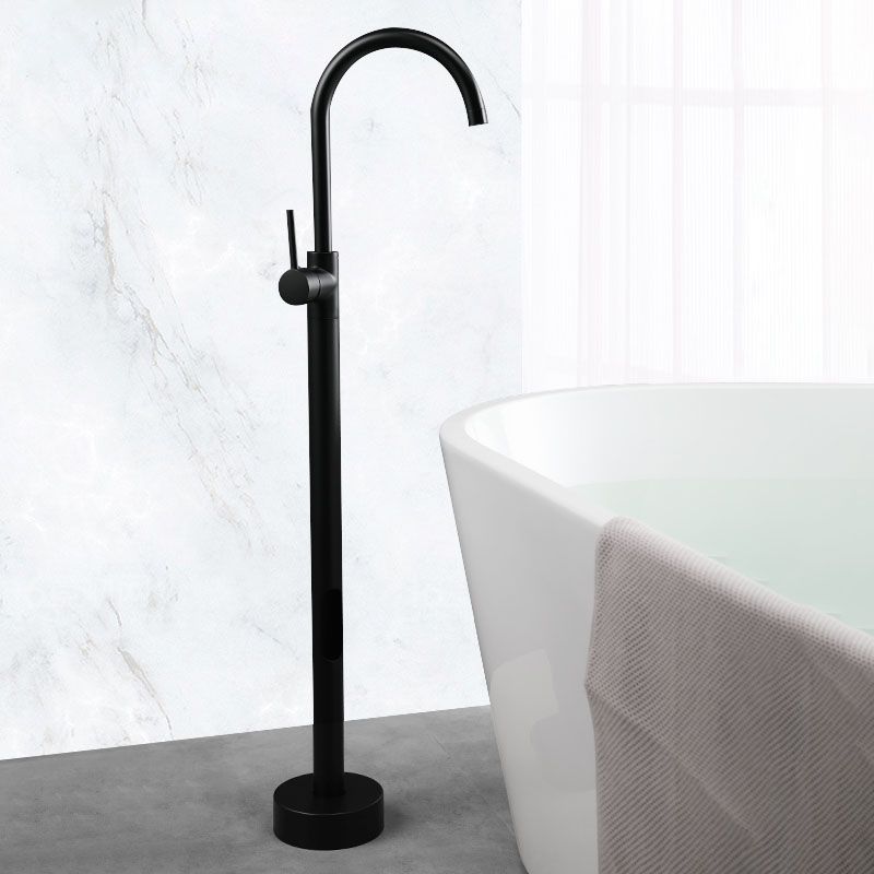 Contemporary Metal Freestanding Faucet Floor Mounted Freestanding Bathtub Faucet