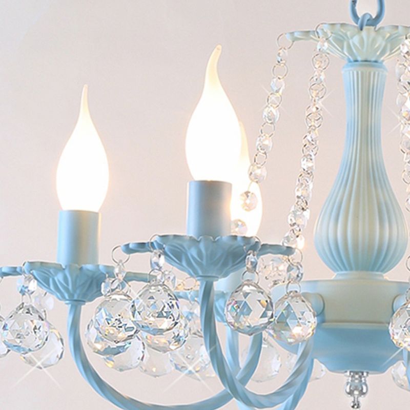 Lumières de lustre unique traditionnelles Crystal à 6 luminaires de pendentif lumineux