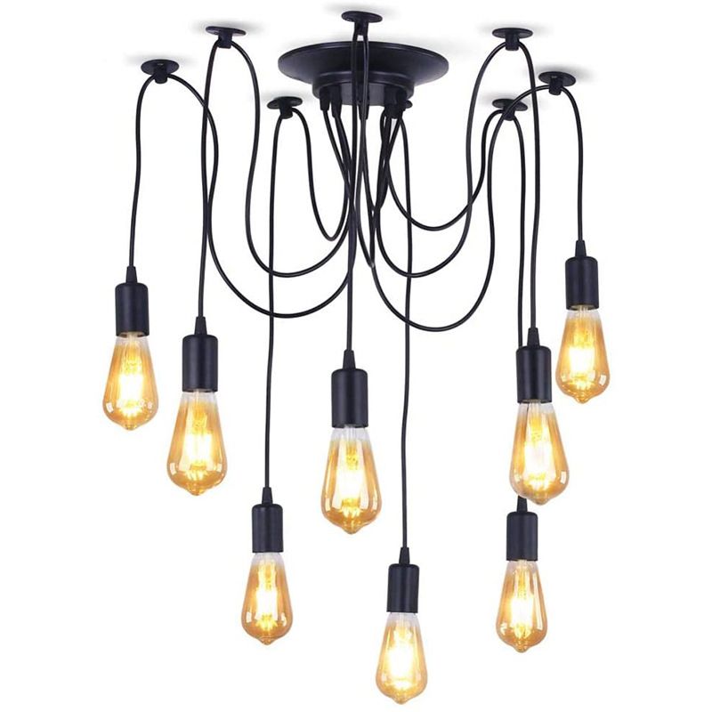 Minimalistische Spider verstelbare industriële hanglampverlichting voor woonkamer