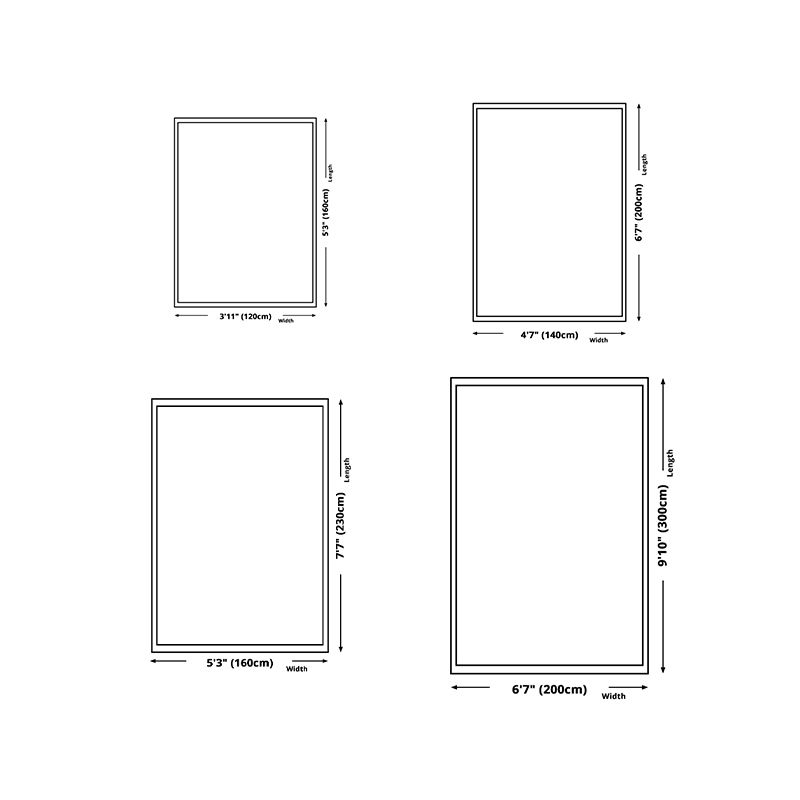 Modern Indoor Carpet Polyester Area Rug Non-Slip Backing Rug for Home Decor