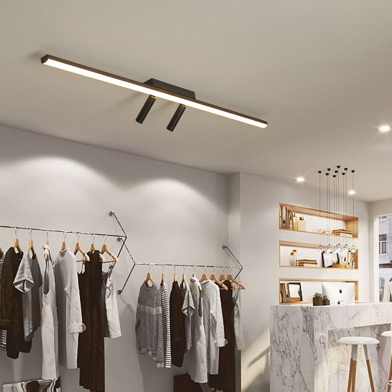 Éclairage encastré semi-LED moderne à 2 lumières pour porche, éclairage linéaire, style concis