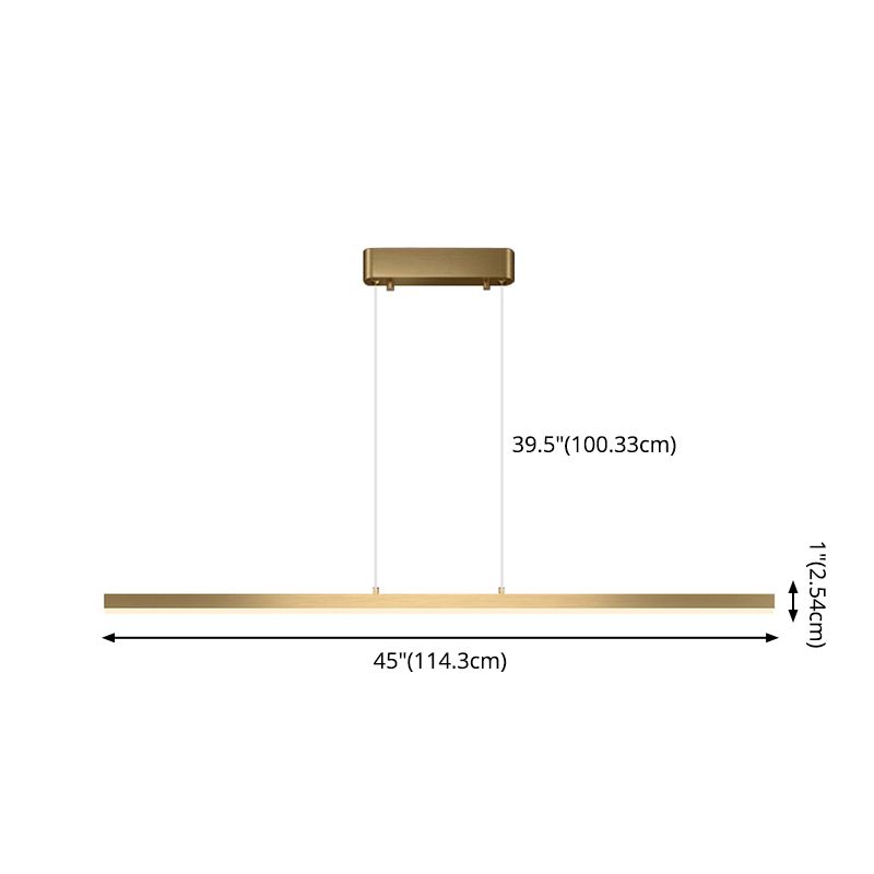 Lineair eiland hanglampen moderne acryl kroonluchter verlichtingsarmaturen voor restaurant