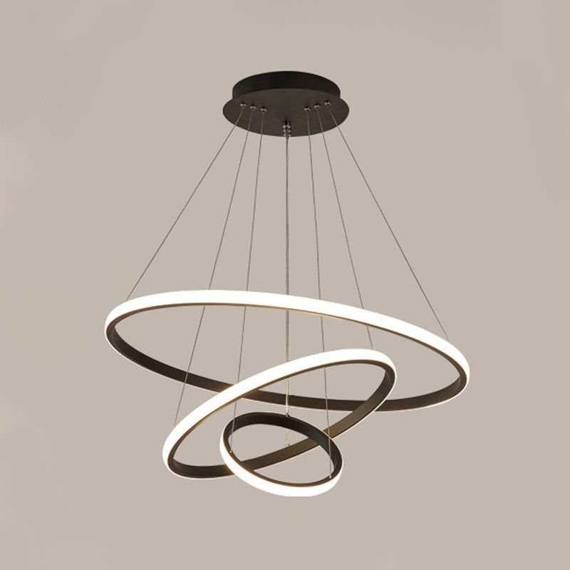 Apparecchi di illuminazione a sospensione in metallo multi -luci suona lampada lampadario in stile moderno