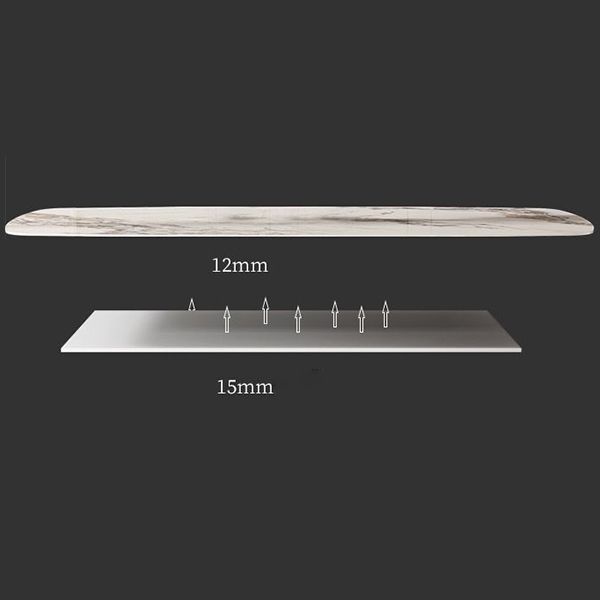 Stone Modern Dining Table Double Pedestal Table for Dining Room