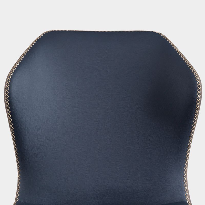 Sillas de comedor de piel sintética de estilo industrial Silla lateral con respaldo lateral