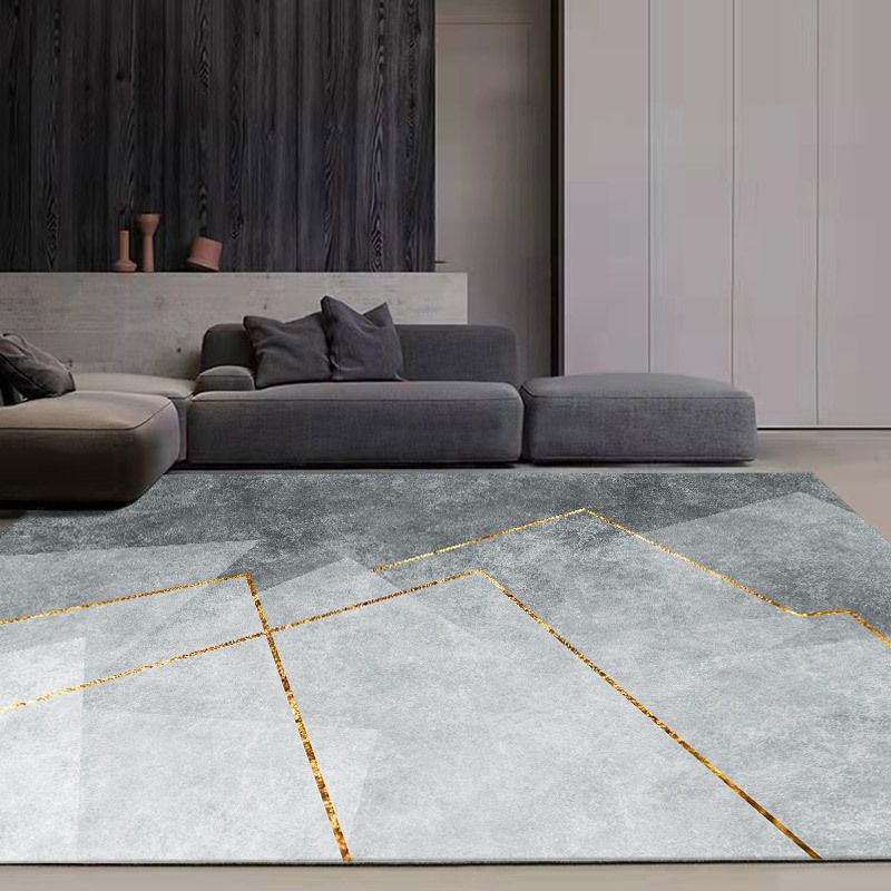 Wunderschöner waschbarer Teppich Trendy Polyester Fläche Teppich nicht rutschfestes Hintergrund Teppich für Wohnzimmer