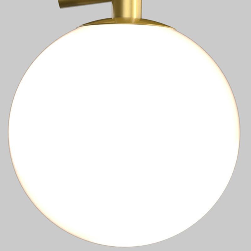 5 / 6 / 9 - Light Kitchen Island Pendant Iron and Glass Ceiling Fixture in Black / Gold