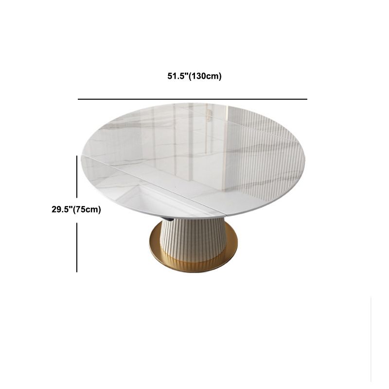 Glam Dining Set Stone 1/2/5/7 Pieces Dining Turntable Furniture for Home
