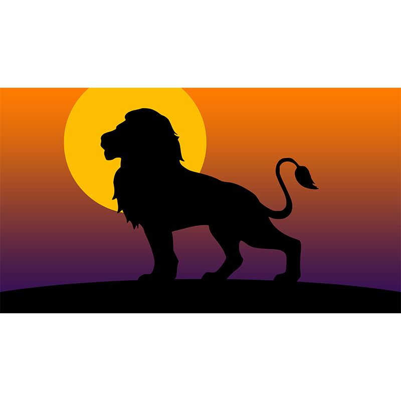 Forest Beast Animal Mural Wallpaper Wall Covering Mildew Resistant for Living Room