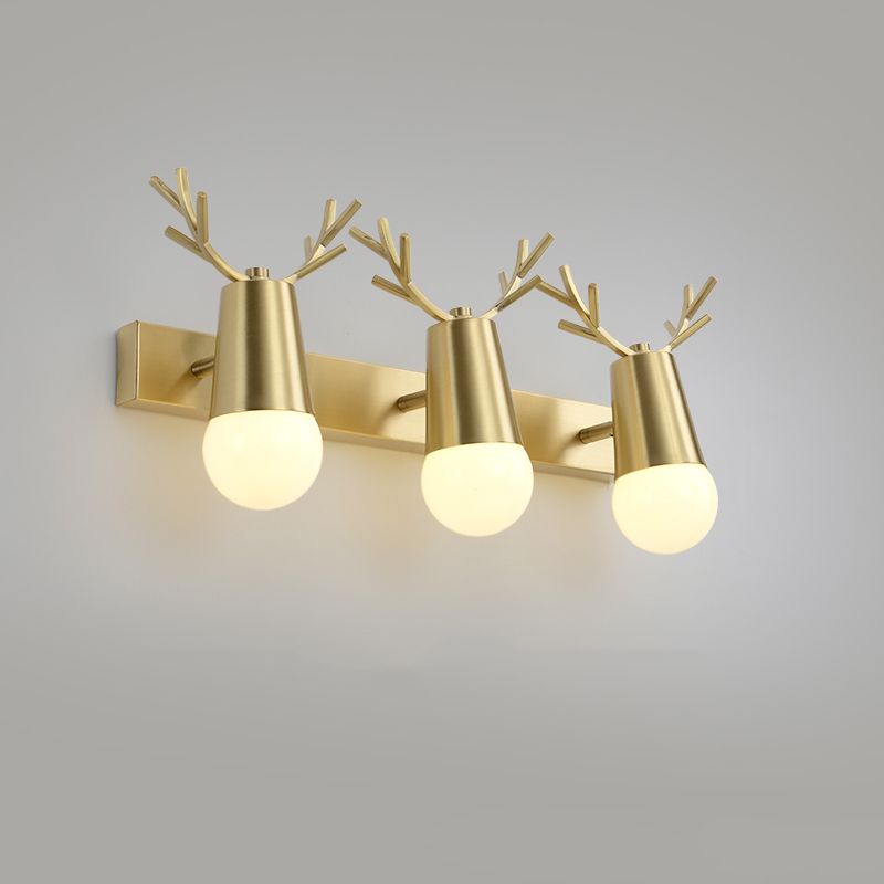 Applexion murale en verre blanc moderne miroir de toilette américaine Lumière légère légère