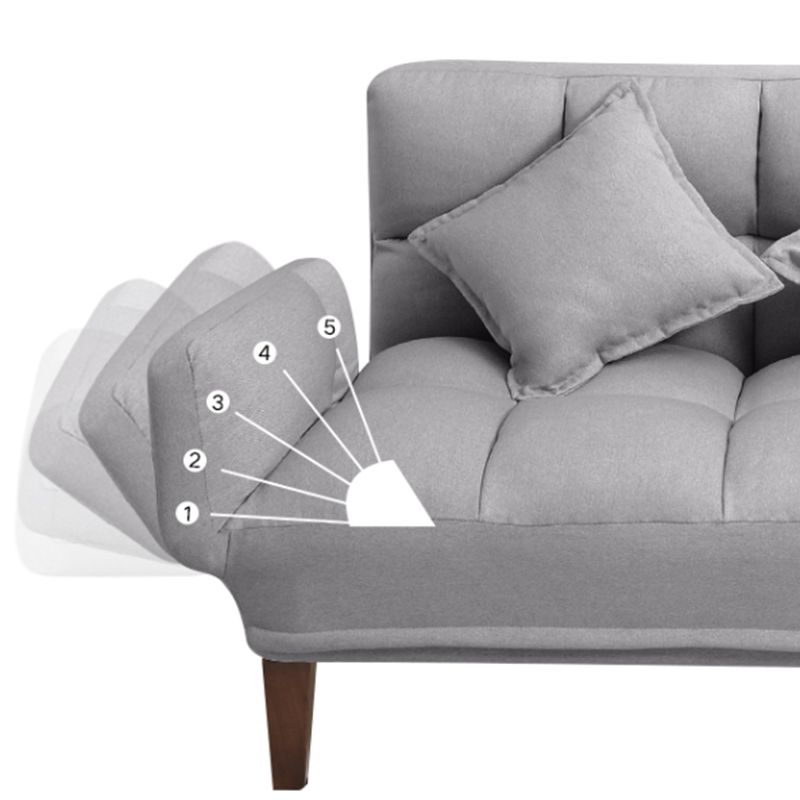 Fabric Adjustable Sleeper Sofa Biscuit Back 47.6" W Flared Arm Loveseat