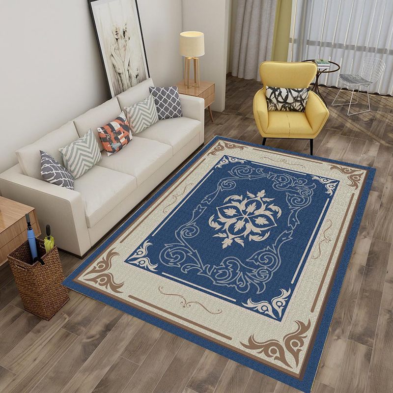 Victorian Tribal Totem Area Carpet Polyester Carpet Non-Slip Backing Indoor Rug for Living Room