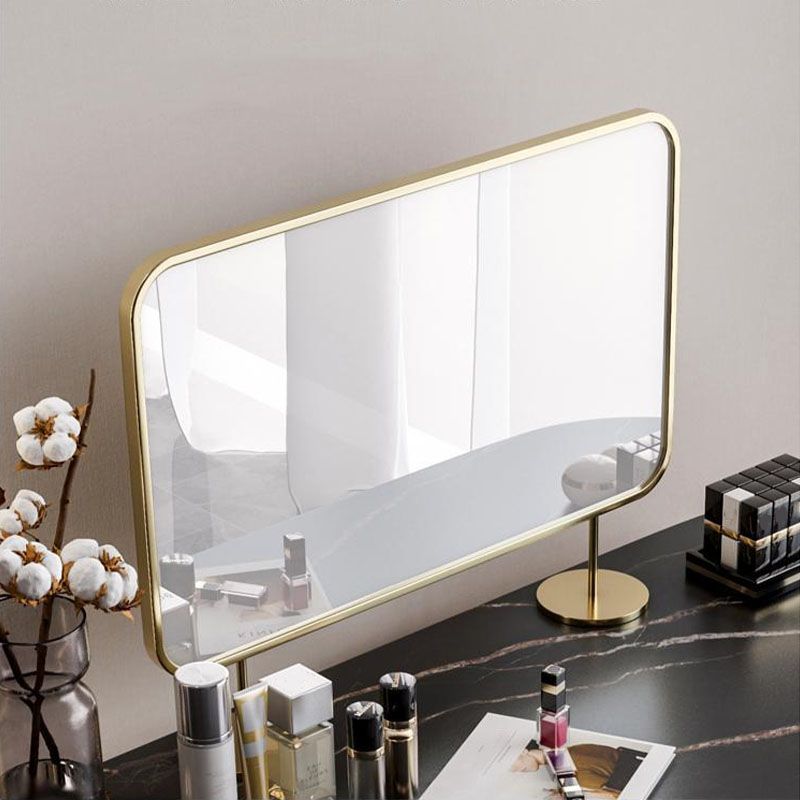 Contemporary Bedroom with Makeup Table and Stool Double Drawers Make-up Vanity