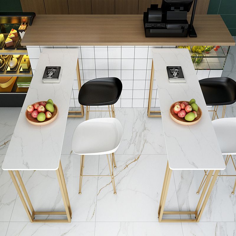 1/3 Pieces Pub Dining Set Glam Rectangular Table and Stool for Bar