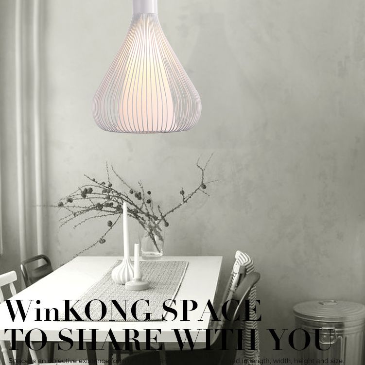 Metall 1 hellanhänger leichte nordische einfache Tränenkäfighängelampe für das Restaurant