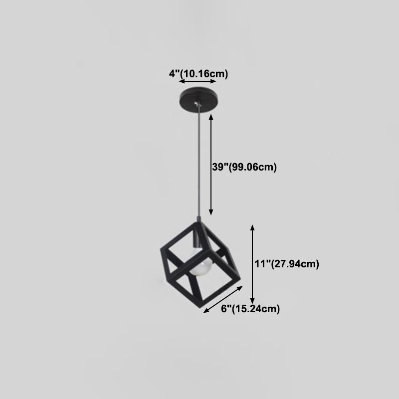 Cage a sospensione a sospensione Vintage Black Metal Suspension Accensione