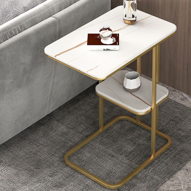 7.9"H Modern Style Side End Table Metal Frame Sofa Side Accent Table