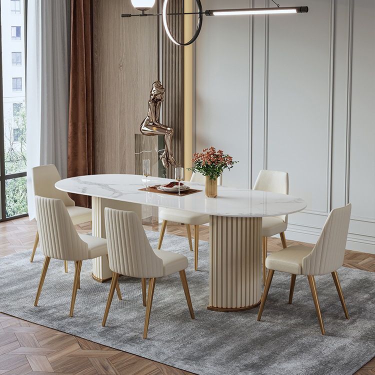 Glam Dining Set Sintered Stone 1/2/4/5 Pieces Dining Furniture for Home