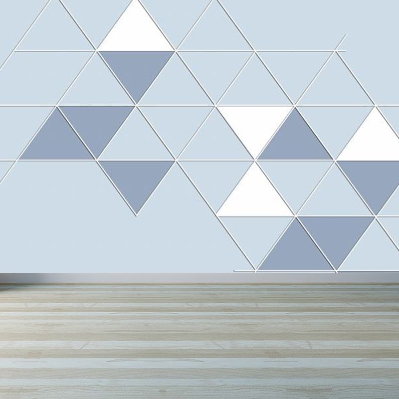 Geometric Triangle Wall Paper Mural Modern Non-Woven Cloth Wall Covering for Living Room