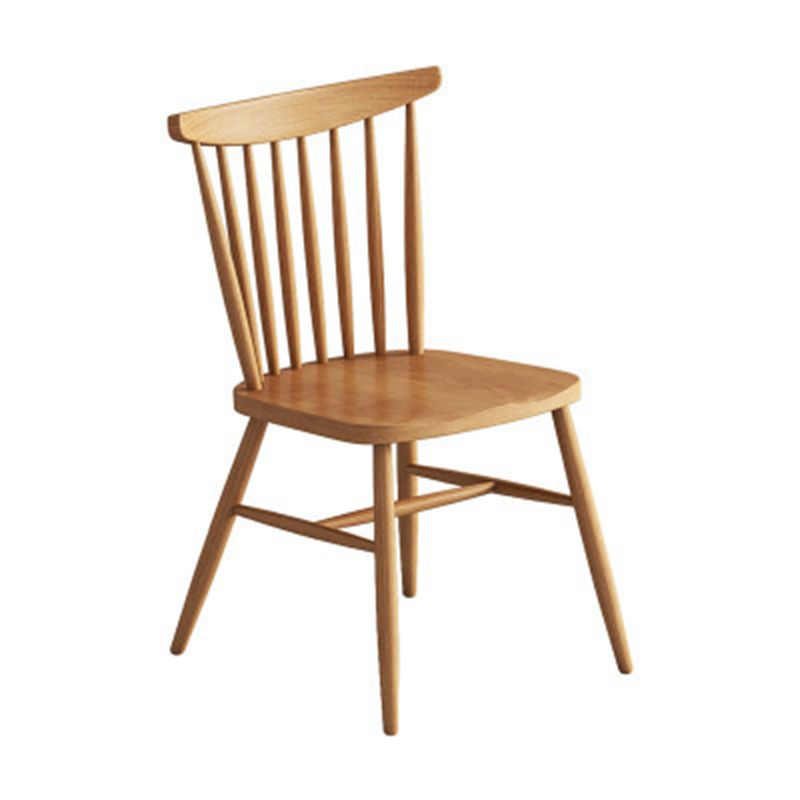 Contemporary Home Armless Chair Pine Wood Dining Side Chair in Natural