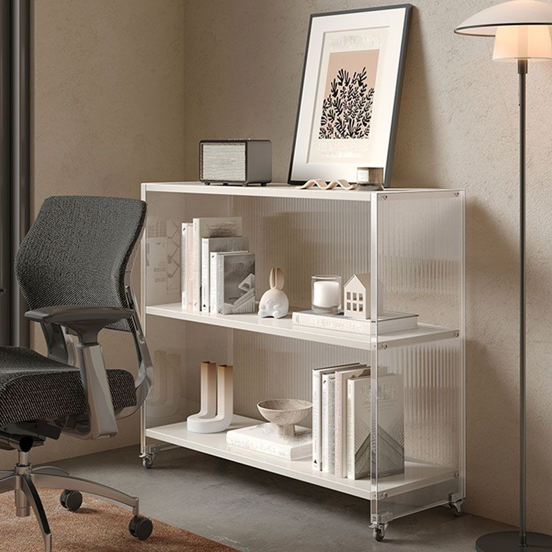 Contemporary Closed Back Bookshelf Acrylic Bookcase for Home Office
