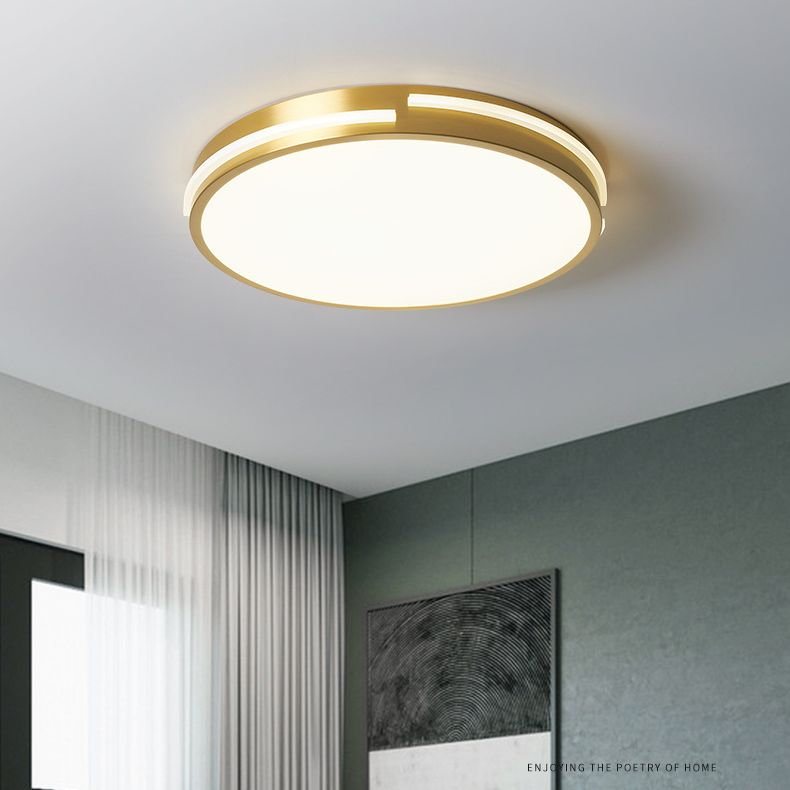 Round Flush Mount Ceiling Light Fixture Contemporary Acrylic Ceiling Mount Light Fixture for Living Room