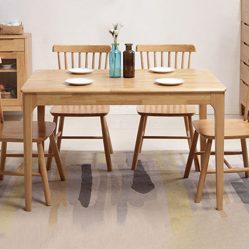 4 Legs Dining Room Table Solid Wood Dining Table for Dining Room