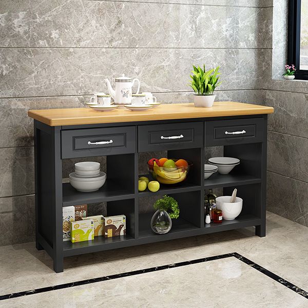 Modern Simple Home Dining Kitchen Island Table Rectangular Prep Table