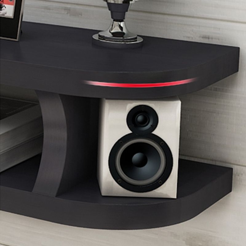 9" W Scandinavian TV Media Stand Open Shelving Wall-mounted TV Media Console