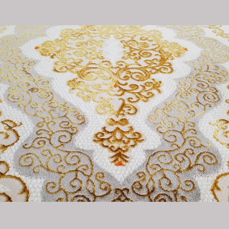 Rapis bleu traditionnel Rapier antique Rapier polyester Tapis résistant aux taches pour la décoration intérieure