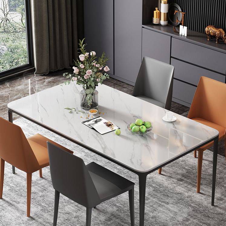 Modern Sintered Stone Rectangle Table Set 1/4/5 Pieces Dining Set
