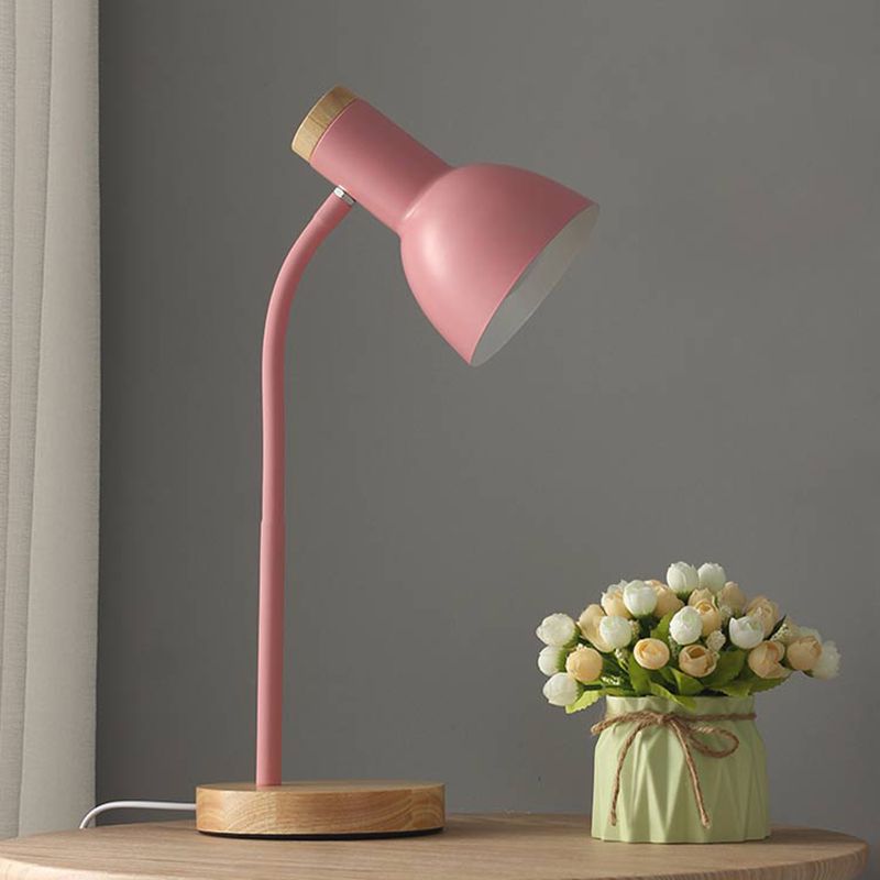 Lampada da tavolo a forma di campana in stile moderno metallico a 1 luci