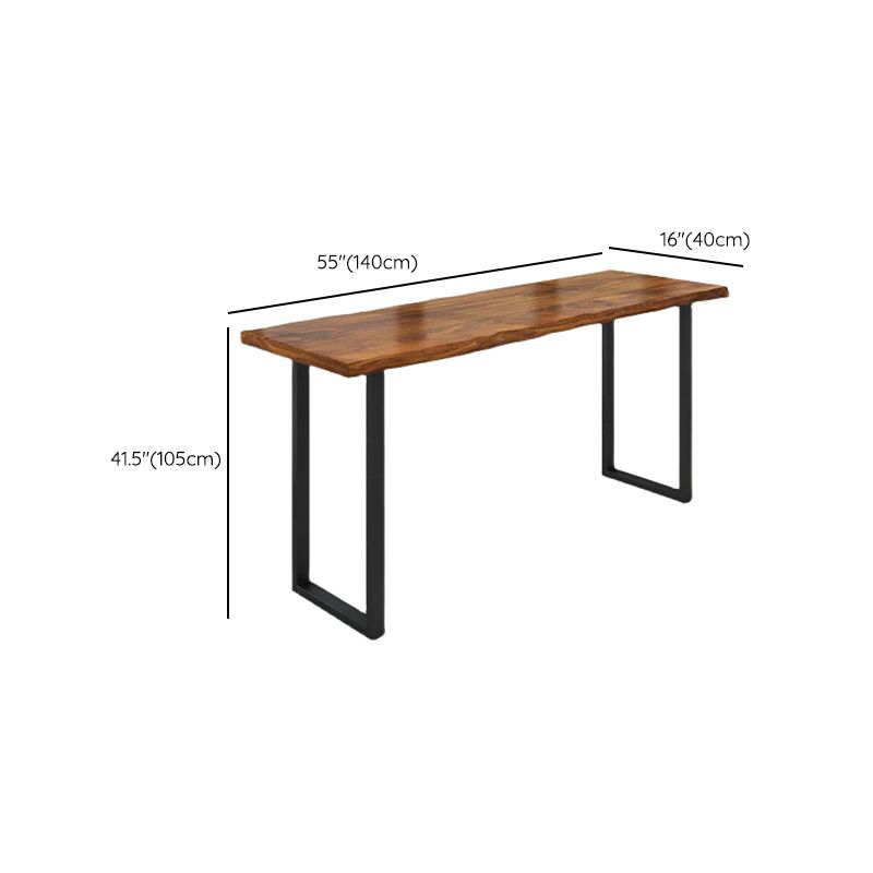 Indoor Industrial Bar Dining Table Rectangle Pine Wood Bar Table