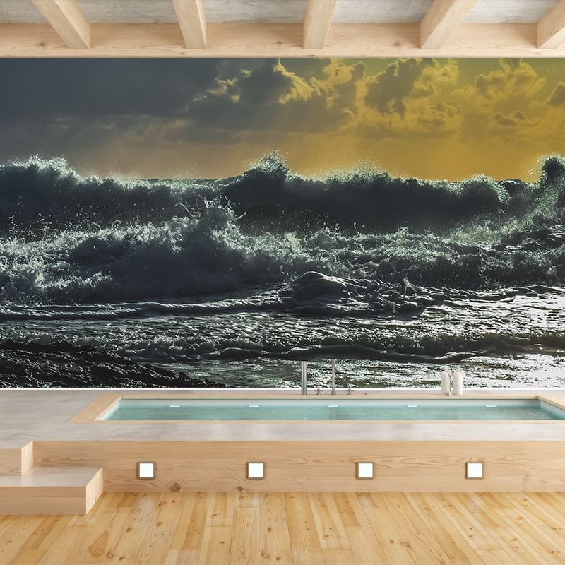 Modern Style Wall Mural Wallpaper Sea Scenery Sitting Room Wall Mural