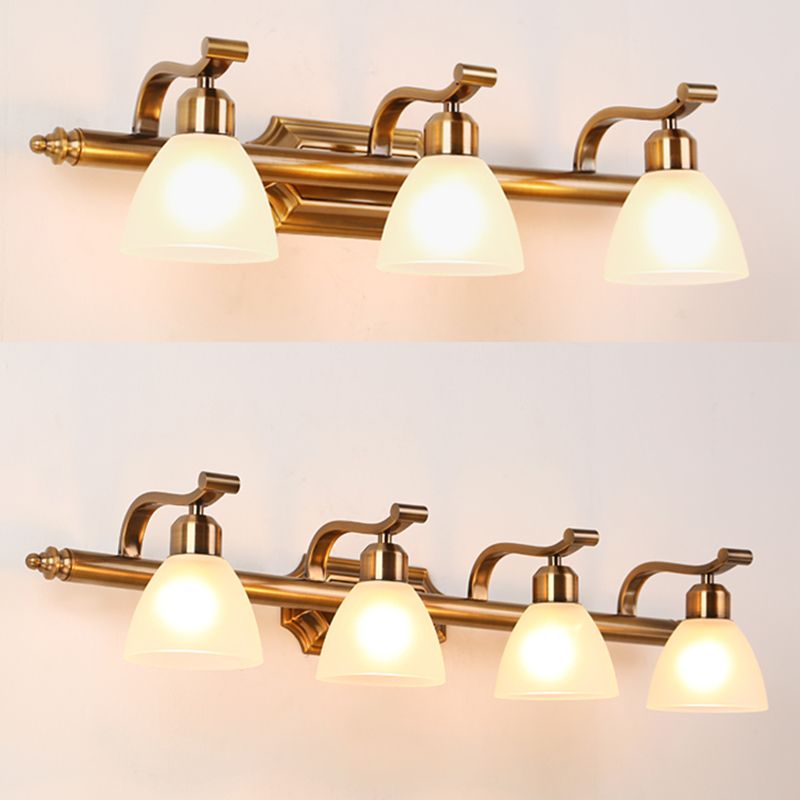 Glass Bronze Wall Sconce Lighting Conical Minimalistic Wall Mounted Light Fixture