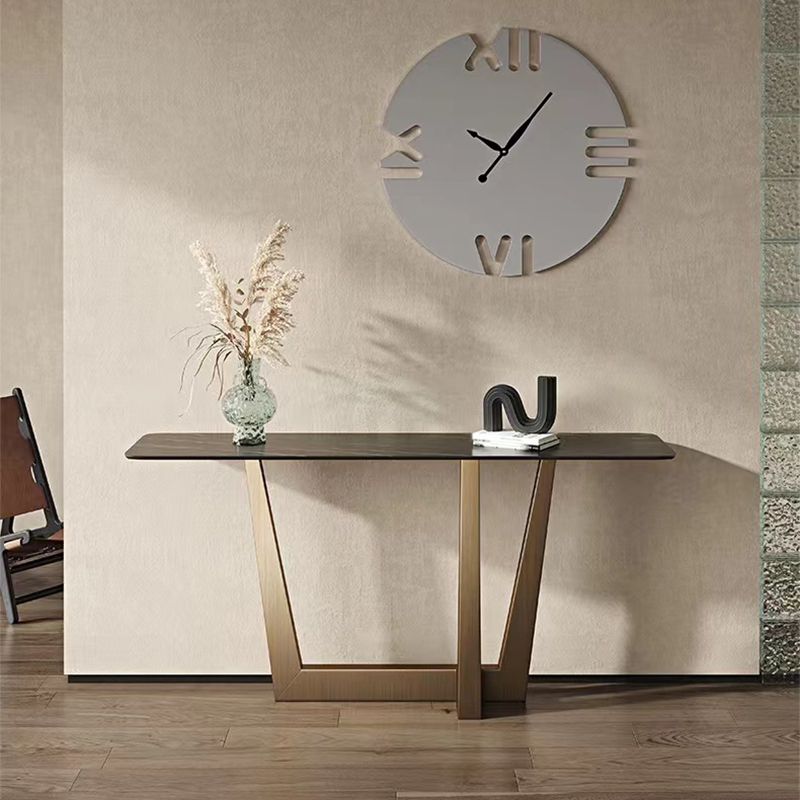 Modern 15.75" W Console Table Stone Rectangle Accent Table for Hall