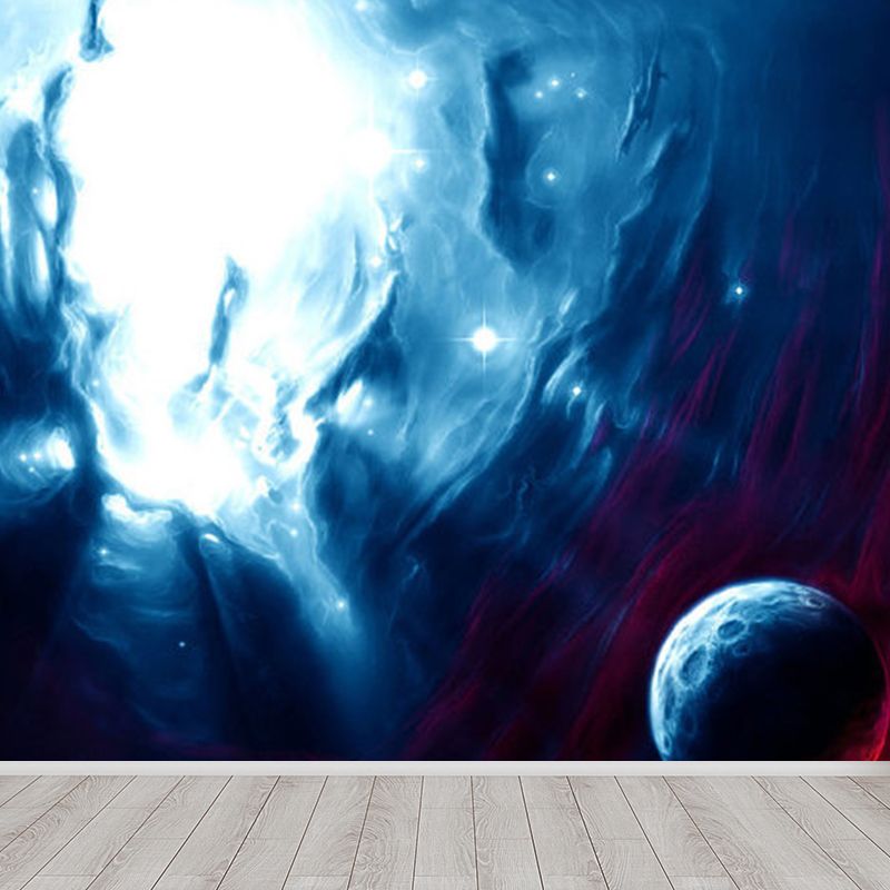 Soft Color Contemporary Mural Decal Giant Sky View Wall Covering for Living Room