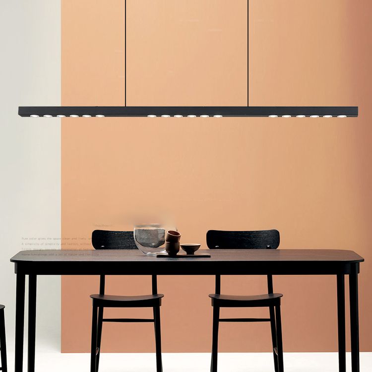 Lumière de lustre à bande longue à bande passante moderne pour salle à manger de cuisine