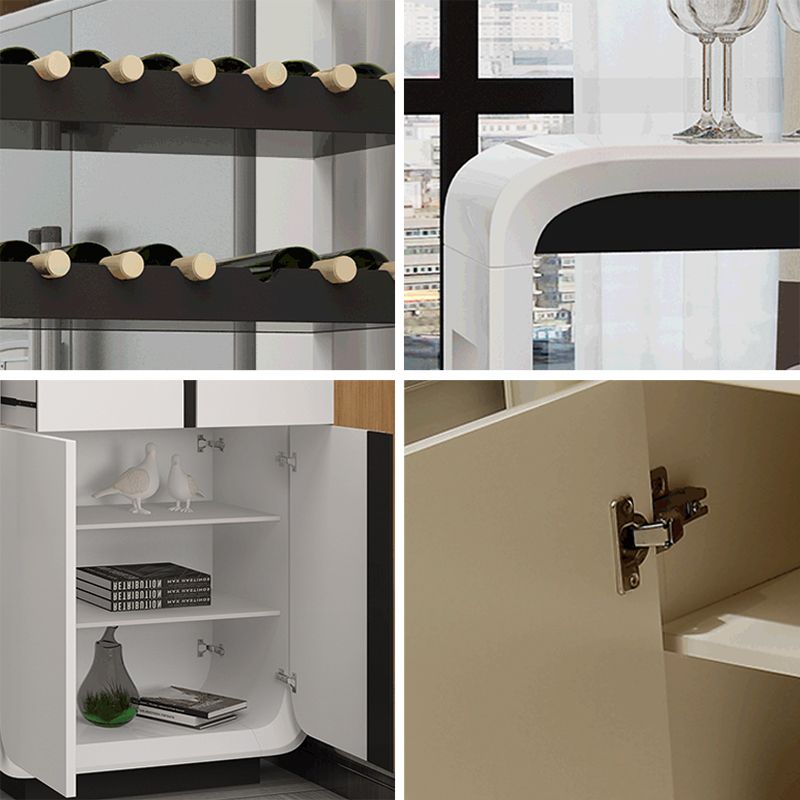 1/2/3 Bar Stool and Table Set in Black and White for Dining Room