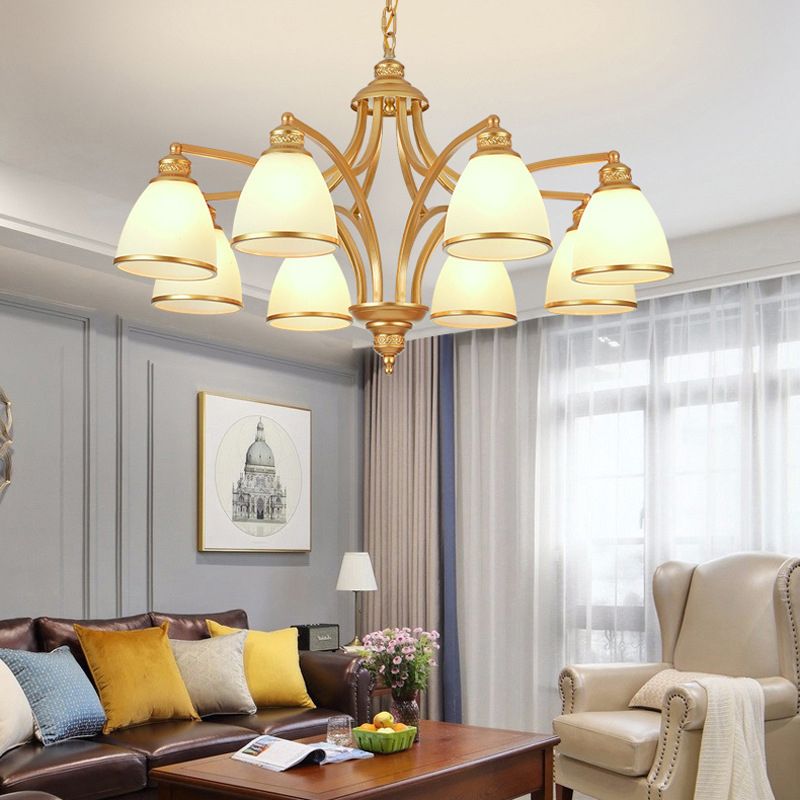 Sputnik Frosted Glass Chandelier Pendant Light Vintage Living Room Chandelier Lighting