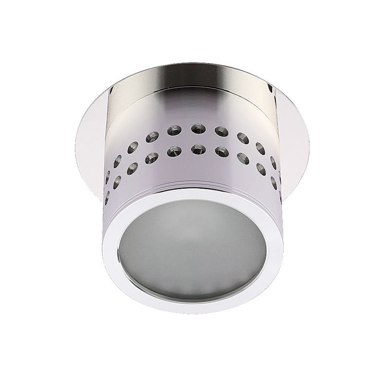 Cilindrische kleur veranderende flush Light Hedendaagse Metaal Chrome Afwerking LED Plafond Mount Lamp voor Corridor
