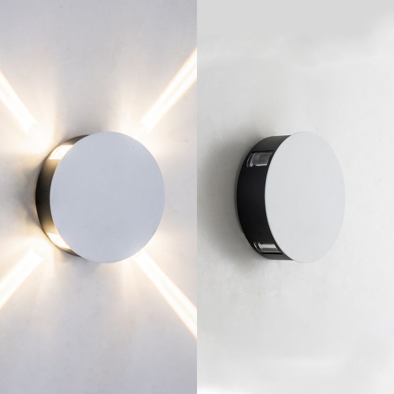 White 4-Light LED Wall Light in Modern Simplicity Aluminium Waterproof Wall Lamp for Exterior Spaces