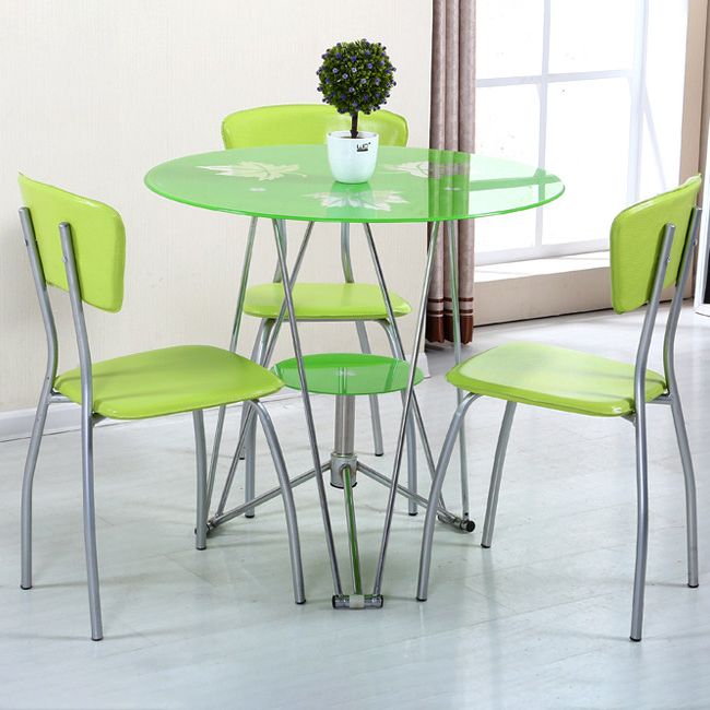 Tavolo da pranzo rotondo contemporaneo tavolo in vetro temperato con tavolo da piedistallo