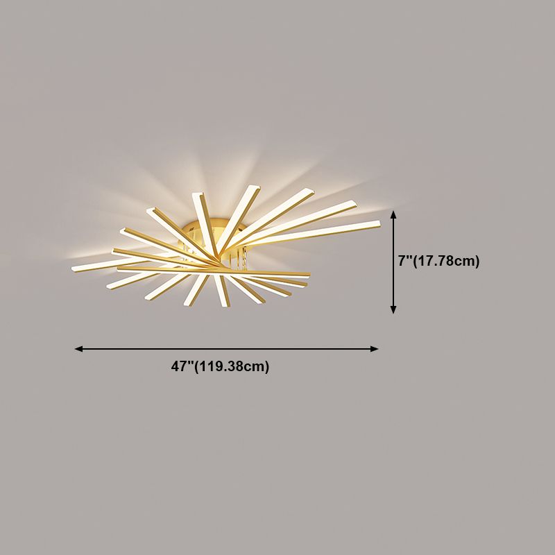 Sputnik Design LED Flush Mounted Ceiling Lights Simplicity Lighting Fixture for Bedroom