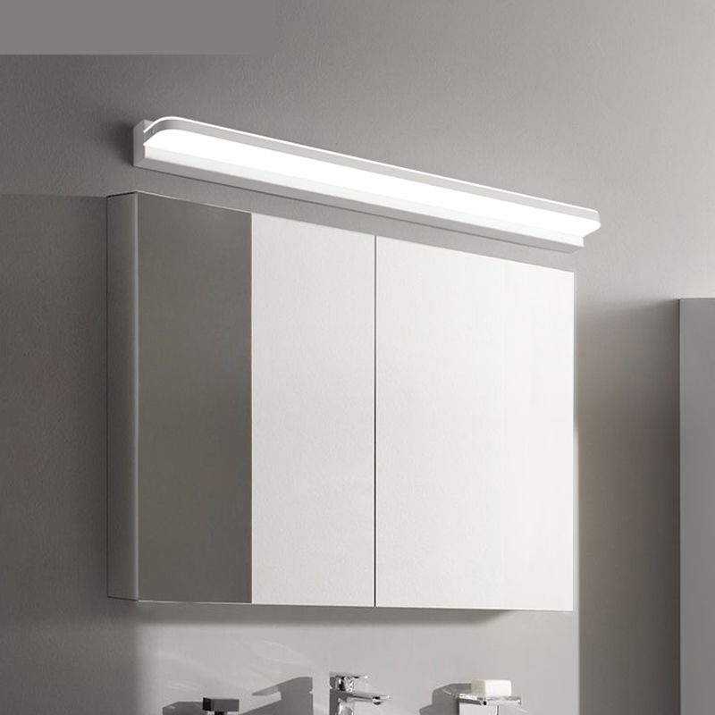 Metal Linear Shape Wall Mount Lighting Modern 1-Light Mirror Wall Mount Light Fixture