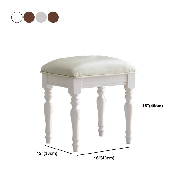 Traditional Rubberwood Bedroom Storage Box 1 Drawers Vanity Table