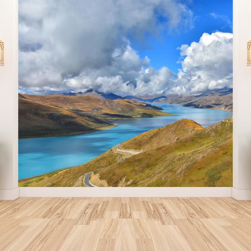 Sky Scene Wall Mural Contemporary Ornamental Dining Room Wall Decor, Personalized