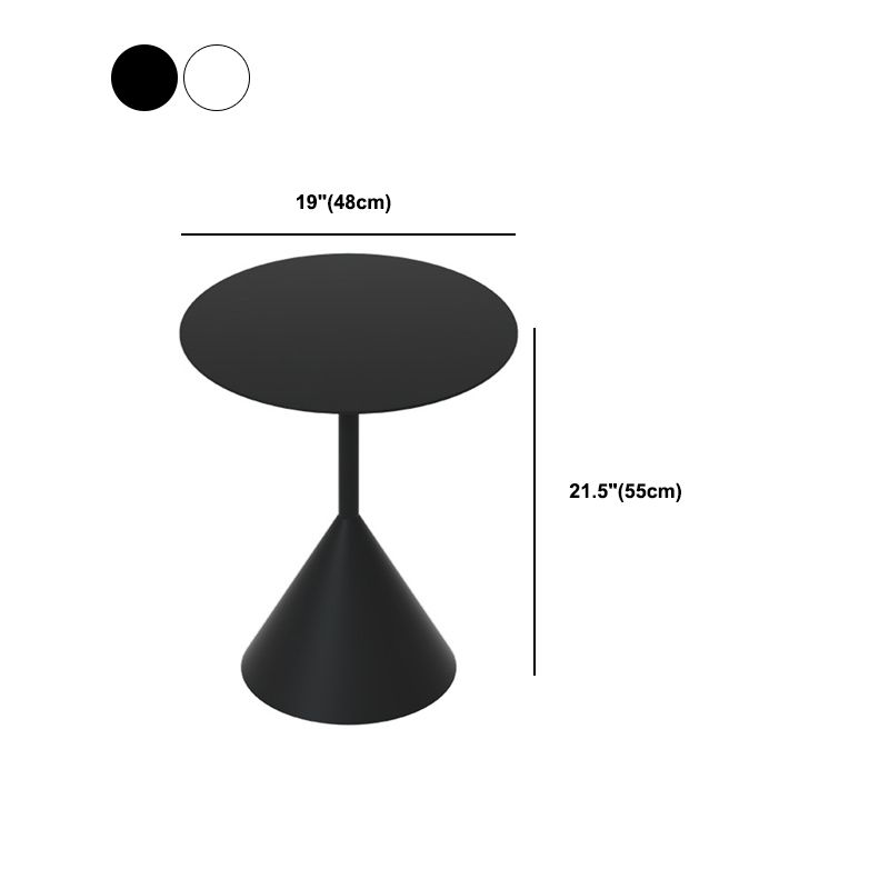 Mid-century Modern Style Round Metal Table with Pedestal Base Coffee Table